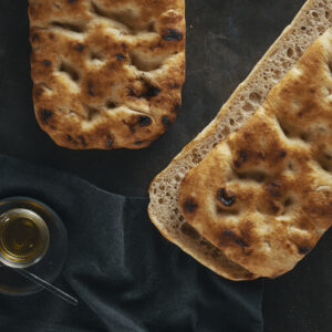 Schiacciata lingua romana gesneden