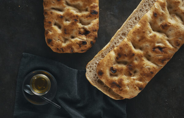 Schiacciata lingua romana gesneden
